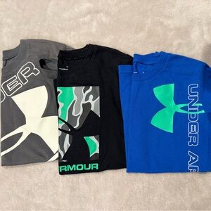 Under Armour Kids' Tees - Gray, Black, and Blue